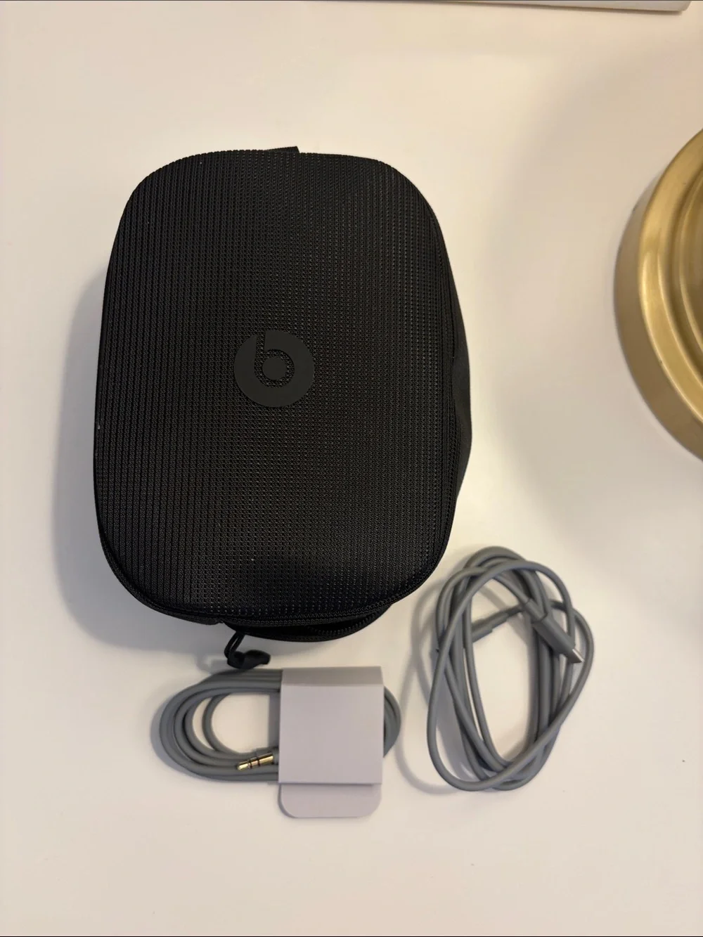 Black Carrying Case with Gray Audio Cables